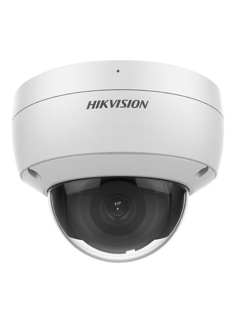 8 MP AcuSense Built-in Mic Vandal Fixed Dome Network Camera, 2.8mm Fixed Lens, H.265+ Compression, Up to 30m IR Range, 120 dB True WDR, Support MicroSD, IP67 / IK10 Protection, White | DS-2CD2183G2-IU