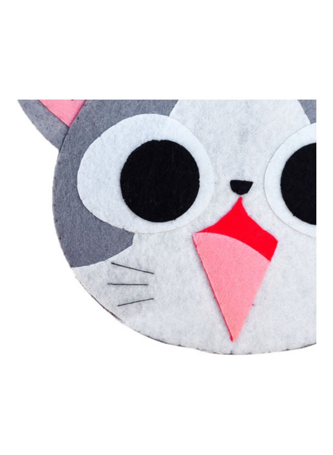 Handmade Fabric Cartoon DIY Key Case Grey/White/Black - Image 2