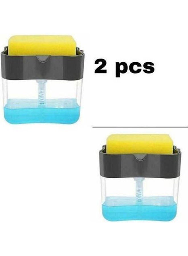 Soap Dispenser With Sponge Holder_2Pcs Multicolour - Image 1