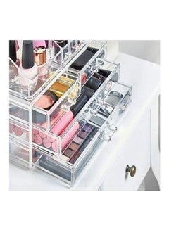 AS SEEN ON TV Cosmetic Makeup Organizer Box - 4 Drawers Clear  - Image 3