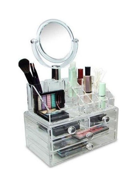 Makeup Organizer With Mirror Clear