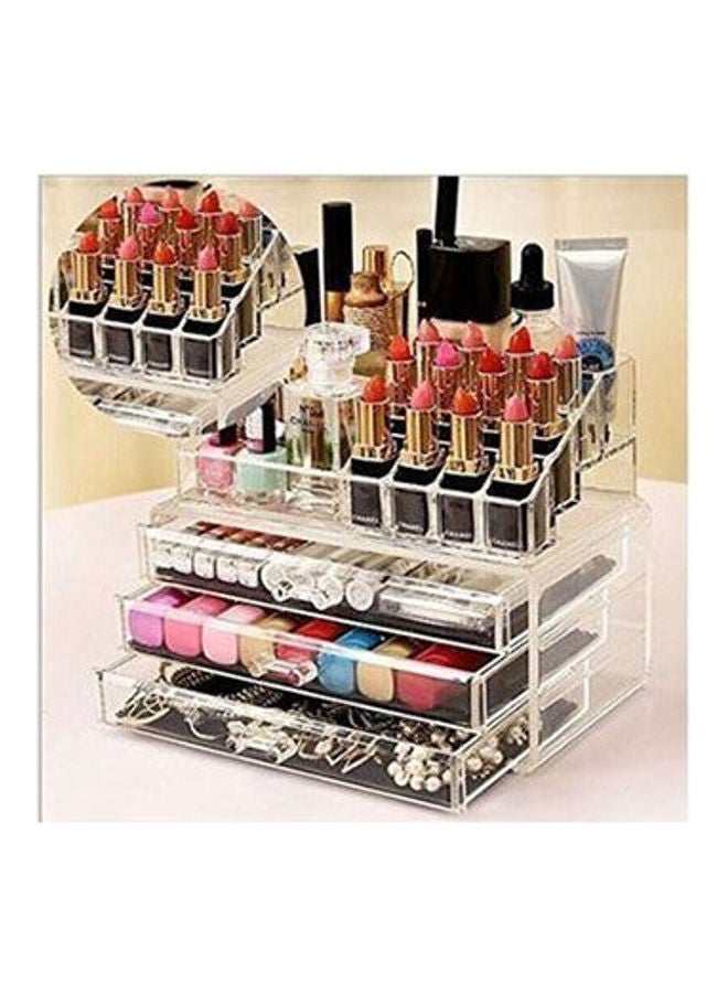 Cosmetic Makeup Organizer Box - 4 Drawers Clear - Image 3