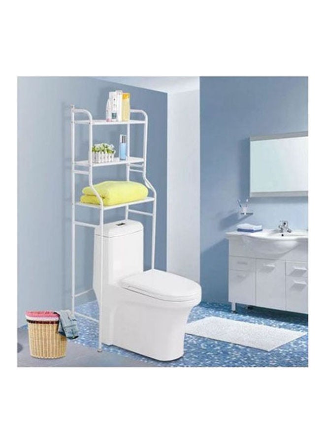 Bathroom Storage Shelf - 3 Tiers White 160*25*50cm - Image 1