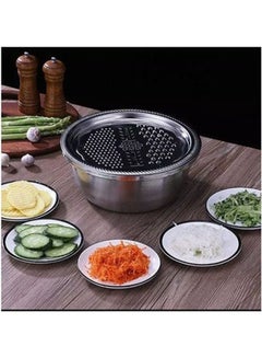Generic Dough Bowl, Grater, Stainless Steel 3 Pieces Silver  - Image 2