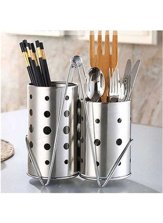 Chopstick - Cutlery Cylinder Stainless Steel Kitchen Ware Silver 16*10cm