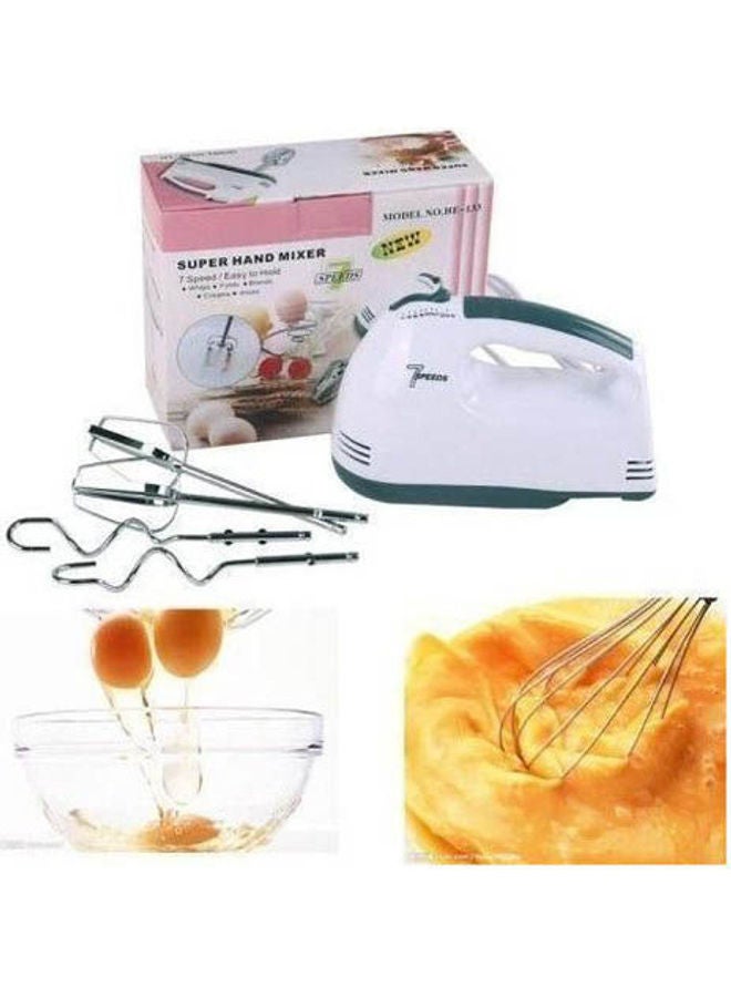 ماركة غير محددة Scarlett Portable Hand Mixer Machine With 7 Speed + 4 Pcs Stainless Blender White  - Image 2