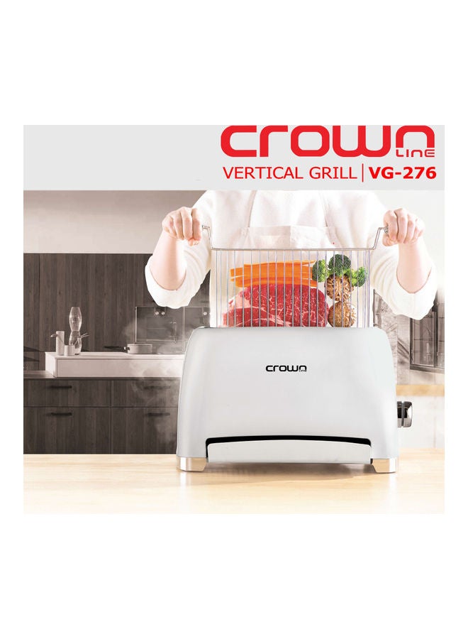 كراون لاين شواية رأسية بخاصية الإغلاق التلقائي بجهد 220-240 وات 1300.0 W VG-276 أبيض  - Image 1