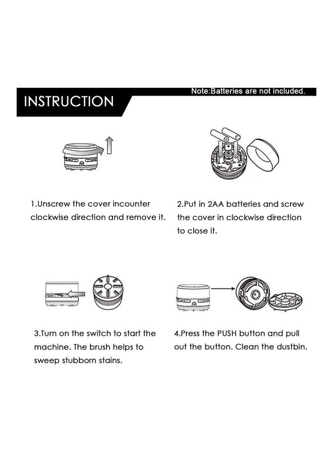 عربست مكنسة سطح المكتب المحمولة المصغرة 1 ml 10 W Vacuum 7 وردي - Image 4
