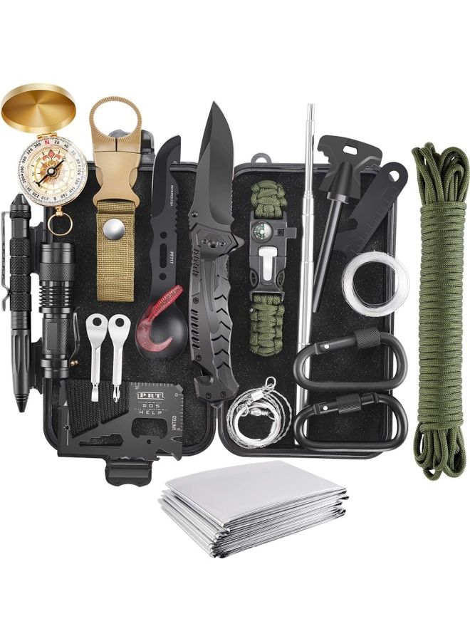 Arabest - 22-Piece Professional Survival Gear Equipment Tools Set 17x10x5cm - Image 1