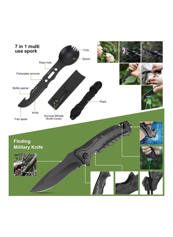 Arabest - 22-Piece Professional Survival Gear Equipment Tools Set 17x10x5cm - Image 1