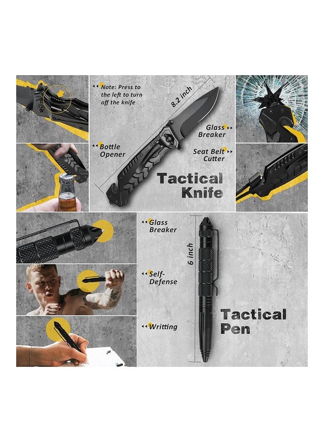 عربست مجموعة أدوات معدات النجاة الاحترافية المكونة من 12 قطعة مقاس 17 × 10 × 5 سم 17x10x5سم - Image 2