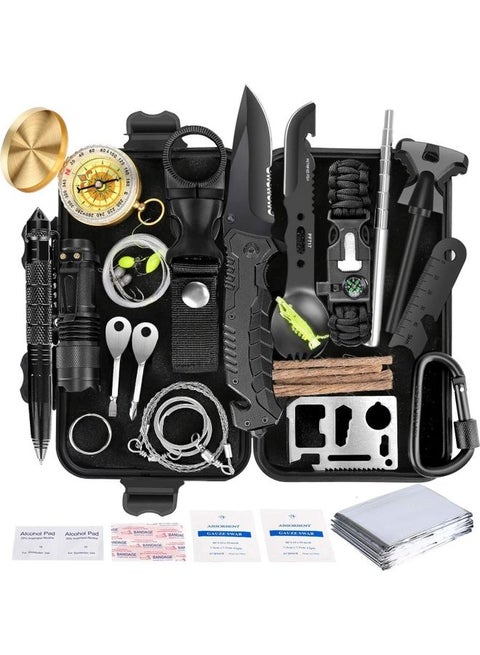 35-Piece Professional Survival Gear Equipment Tools Set 17x10x5cm