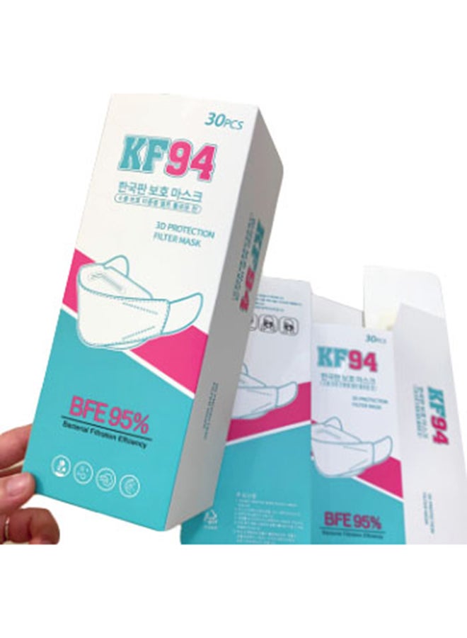 مجموعة أقنعة وجه KF94 للاستخدام مرة واحدة من 30 قطعة، ألوان متعددة - Image 2