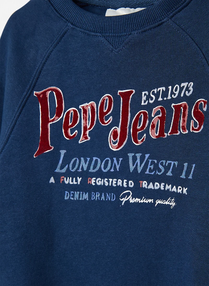 Pepe Jeans LONDON Kids Arthur Sweatshirt Blue