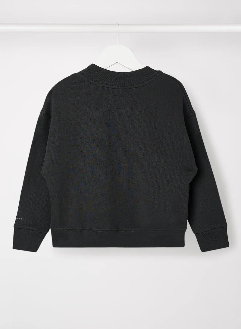 Pepe Jeans LONDON Kids Donna Textured Logo Sweatshirt Black