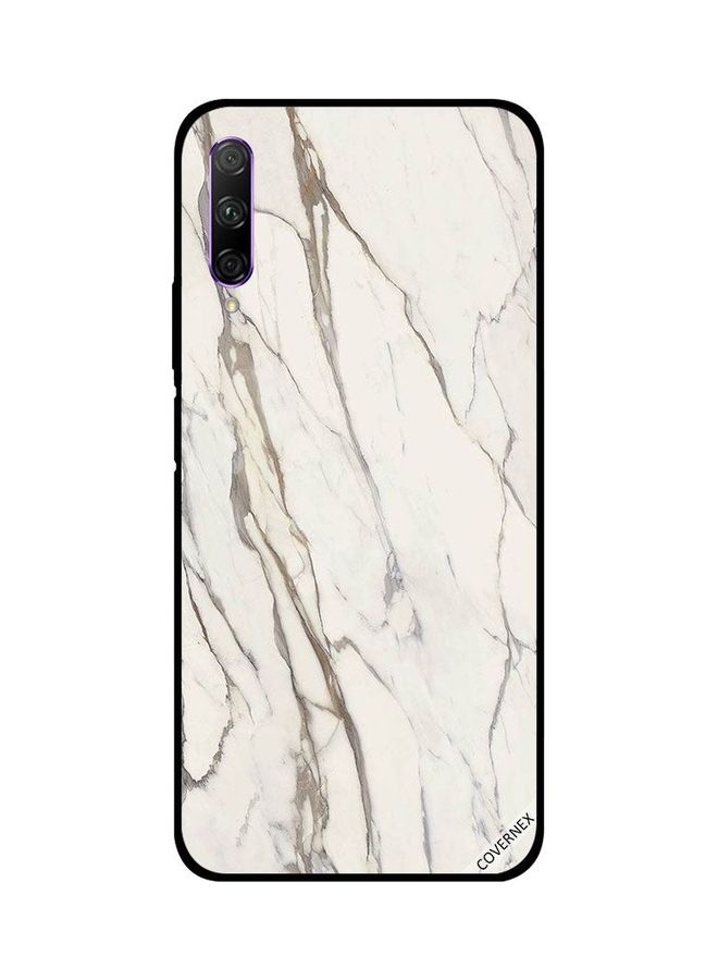 Covernex Protective Case Cover For Huawei Y9s White Cracked Marble Pattern - Image 1