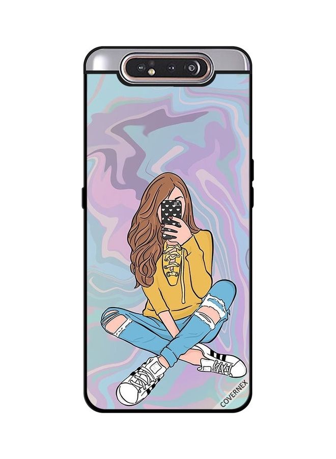 Covernex Protective Case Cover for Samsung Galaxy A80 Girl Taking Photo Multicolour - Image 1