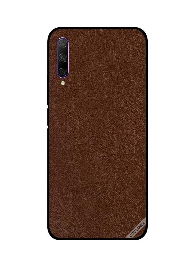 Protective Case Cover For Huawei Y9S Dark Brown Leather Pattern - v1642496751/N52431603A_1