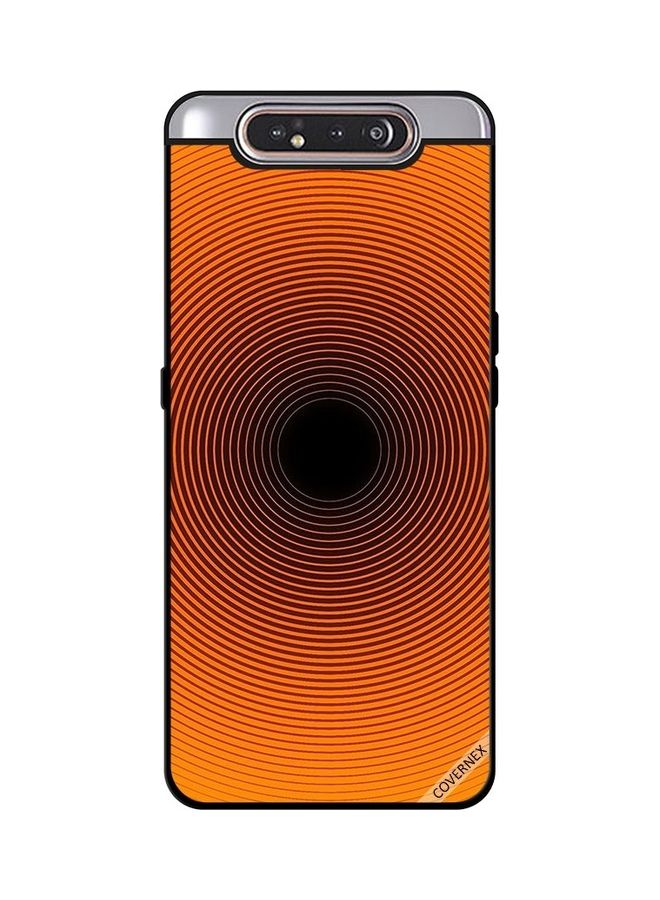 Covernex Protective Case Cover for Samsung Galaxy A80 Orange Circles Pattern Multicolour - Image 1