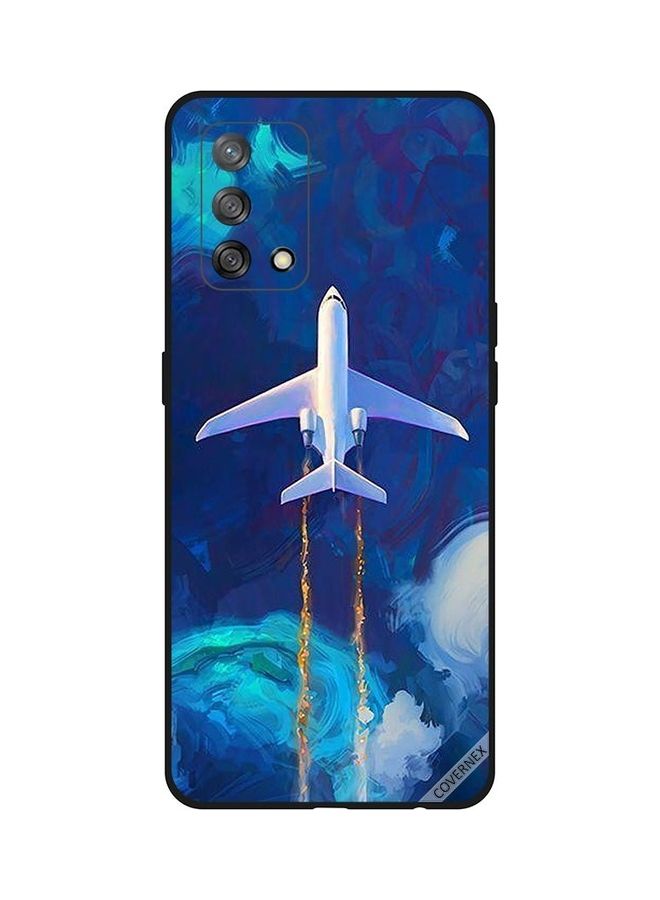 كوفرنيكس غطاء حماية واق لهاتف أوبو طراز F19/A74/A94 أزرق/ أبيض - Image 1