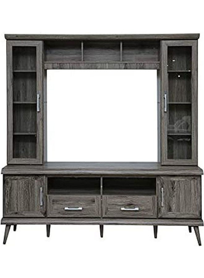 حول الإمارات طاولة تلفزيون عصرية بني - Image 1