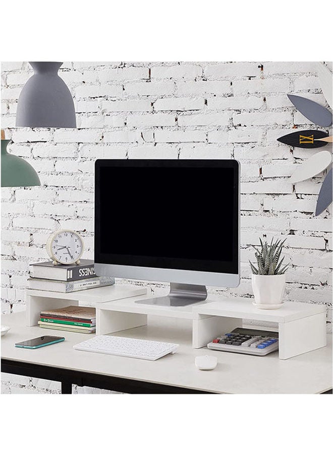 SUPERJARE Modern Tv Table White  - Image 2