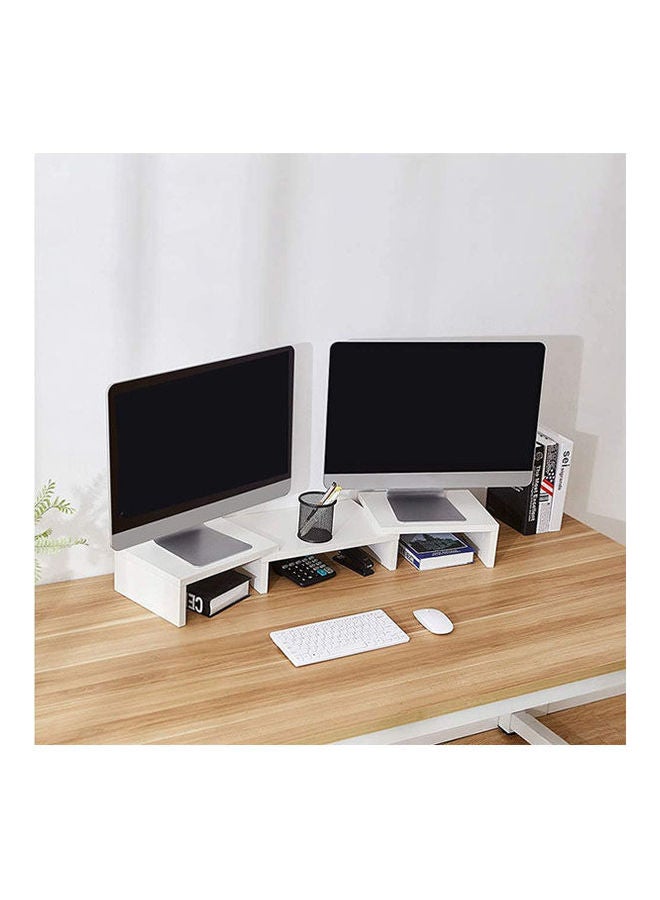 SUPERJARE Modern Tv Table White  - Image 3