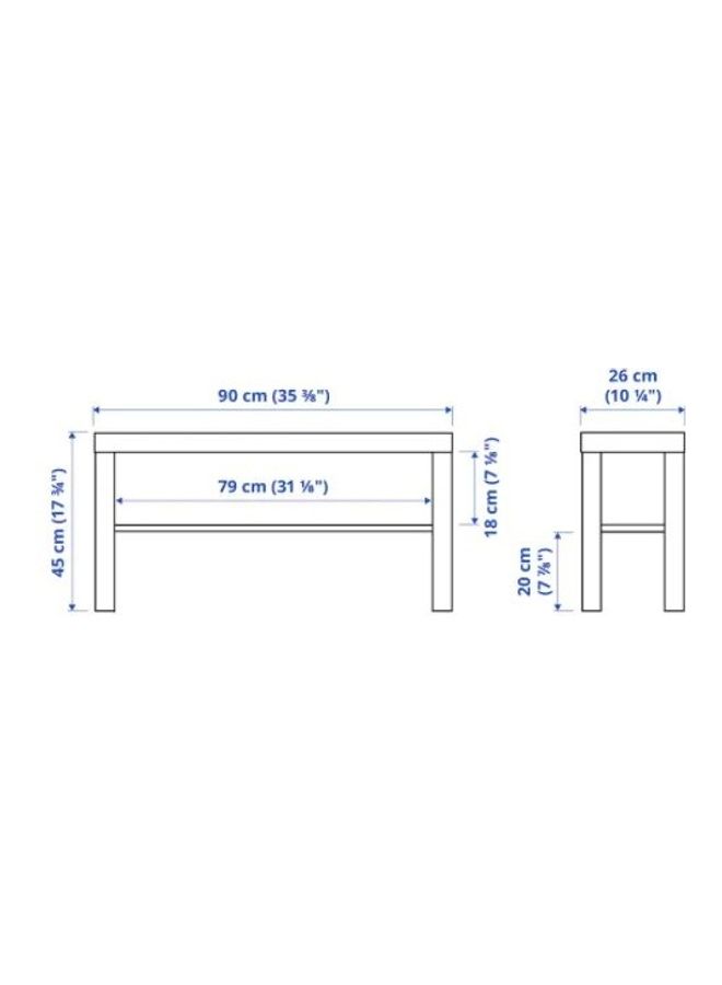 Generic TV Bench White 90x26x45cmcm  - Image 3