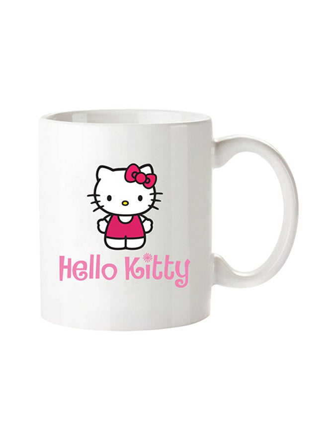 MEC Hello Kitty Text Printed Coffee Mug White 350ml