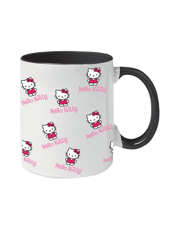 MEC Multiple Hello Kittys All Over The Printed Coffee Mug Black/White 350ml 