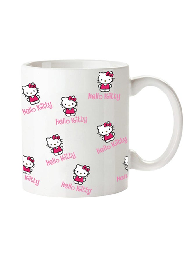 MEC Multiple Hello Kittys All Over The Printed Coffee Mug White 350ml