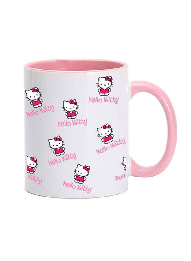 Multiple Hello Kittys All Over The Printed Coffee Mug Pink/White 350ml