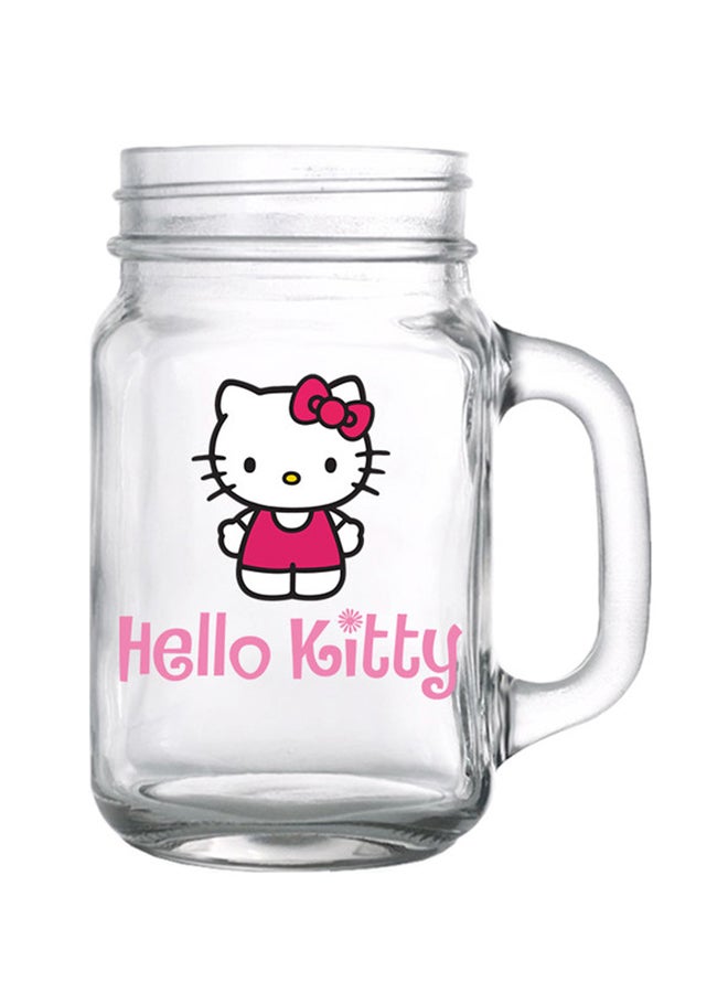 إم إي سي وعاء شفاف بطبعة عبارة "Hello Kitty" أبيض 350ملليلتر