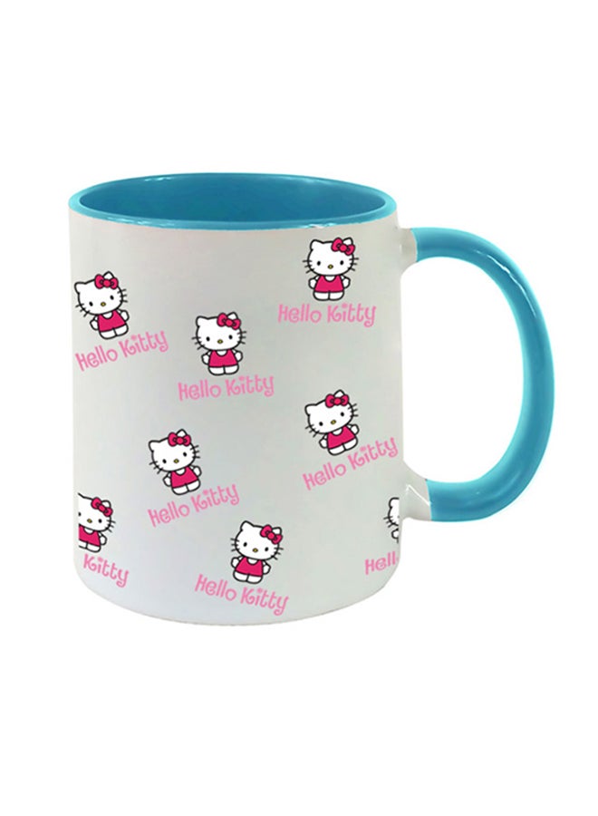 MEC Multiple Hello Kittys All Over The Printed Coffee Mug Light Blue/White