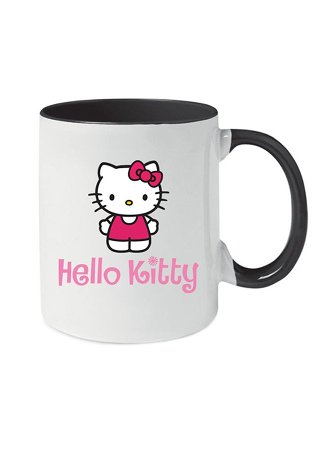 MEC Hello Kitty Text Printed Coffee Mug Black/White 350ml