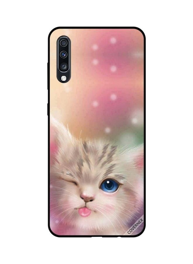 كوفرنيكس غطاء لاصق واق لهاتف سامسونج جالاكسي ايه 70 بطبعة كيوت كات آي كلوز متعدد الألوان - Image 1