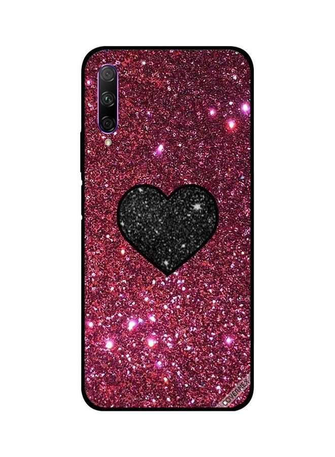 Covernex Protective Case Cover For Huawei Y9S Black Heart In Red Glitters - Image 1