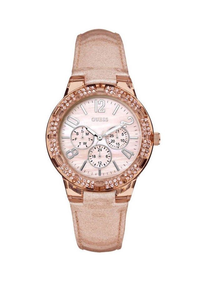GUESS Women's Leather Analog Watch 0142L1 - Image 1
