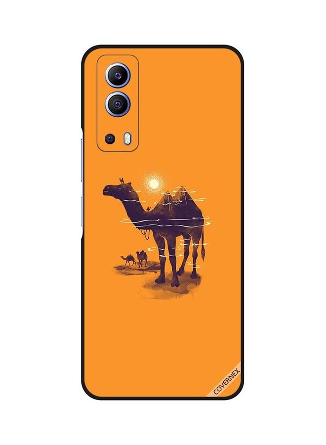 كوفرنيكس غطاء حماية واقٍ لهاتف فيفو Y72 5G برتقالي - Image 1