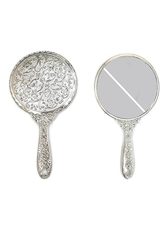 Foreign Holics Hand Mirrors With Handle Silver - Image 1