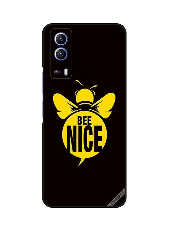 كوفرنيكس غطاء حماية واقٍ لهاتف فيفو Y72 5G أسود/ أصفر - Image 1