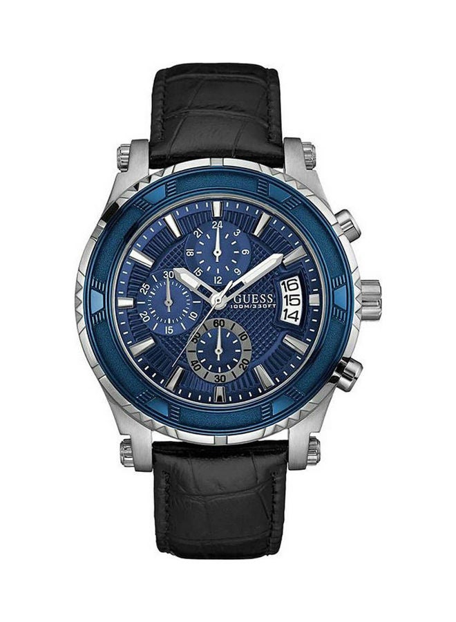 GUESS Men's Leather Analog Watch 0673G4 - Image 1