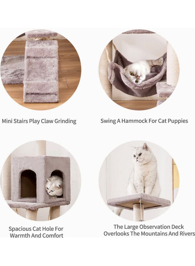 Sharpdo Multifunctional Cat Climbing Frame Grey 125x40x50cm - Image 5