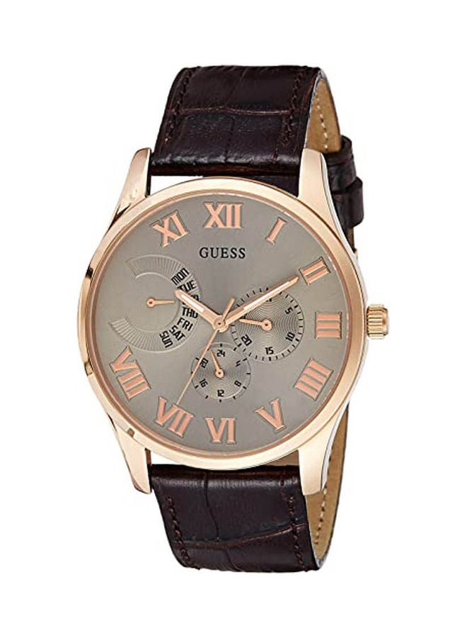 جس Men's Leather Analog Watch 0608G1  - Image 1