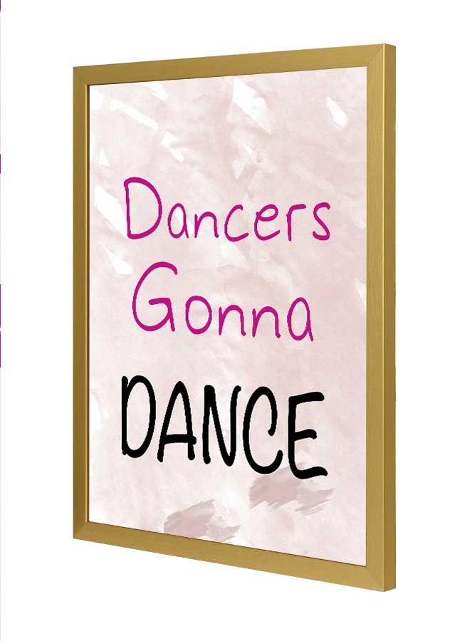 LOWHA Dancers Gonna Dance Wall Art Frame Multicolour 33x43cm  - Image 1