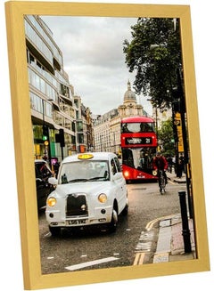 LOWHA Vehicle Travelling On Road Wall Art Frame Multicolour 33x43cm  - Image 2