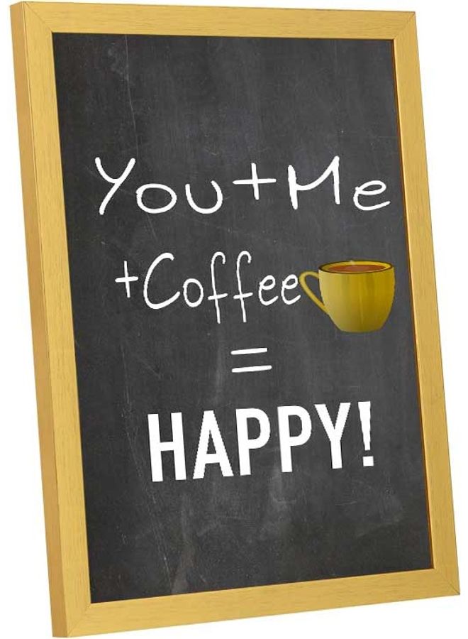 لوحة فنية بإطار لديكور الحائط تُمثل كلمة "Coffee" متعدد الألوان - Image 2