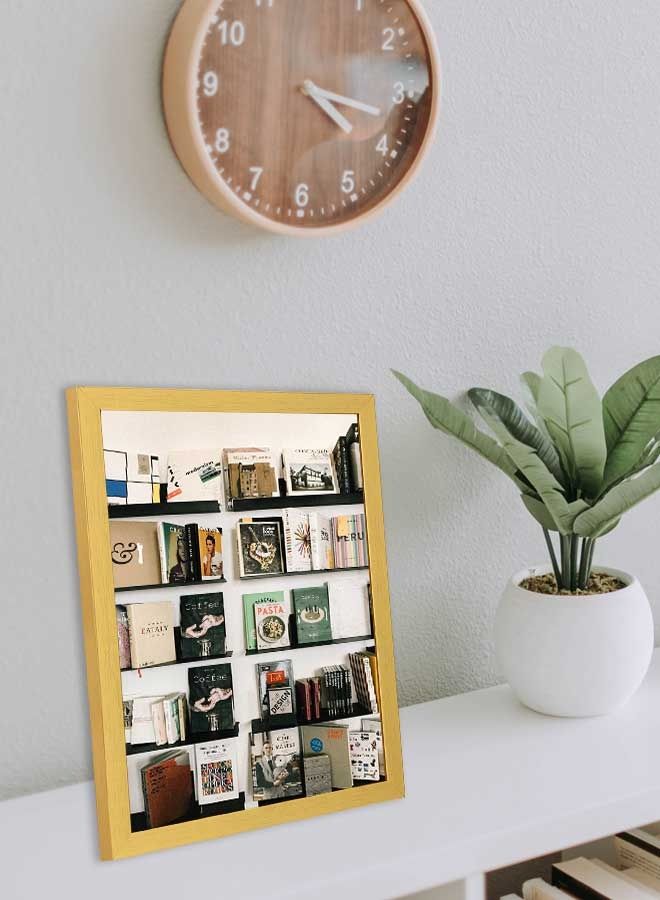 لوحة فنية بإطار لديكور الحائط بتصميم مجلدات كتب. متعدد الألوان 33x43سم - Image 3