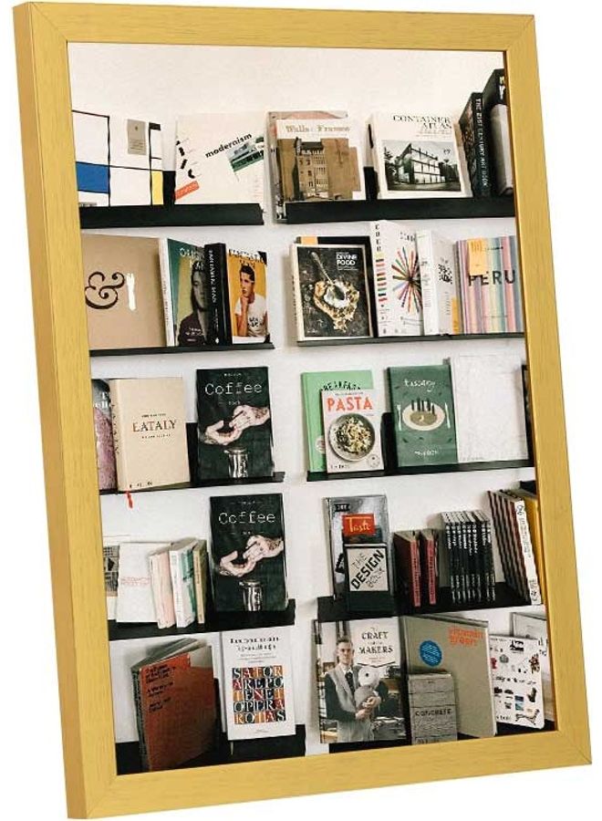 لوحة فنية بإطار لديكور الحائط بتصميم مجلدات كتب. متعدد الألوان 33x43سم - Image 2