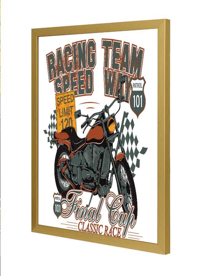 LOWHA Racing Team Wall Art Frame Multicolour 33x43cm  - Image 1